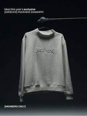 Solidcore Solidays Gray Mockneck Sweatshirt - Light Gray